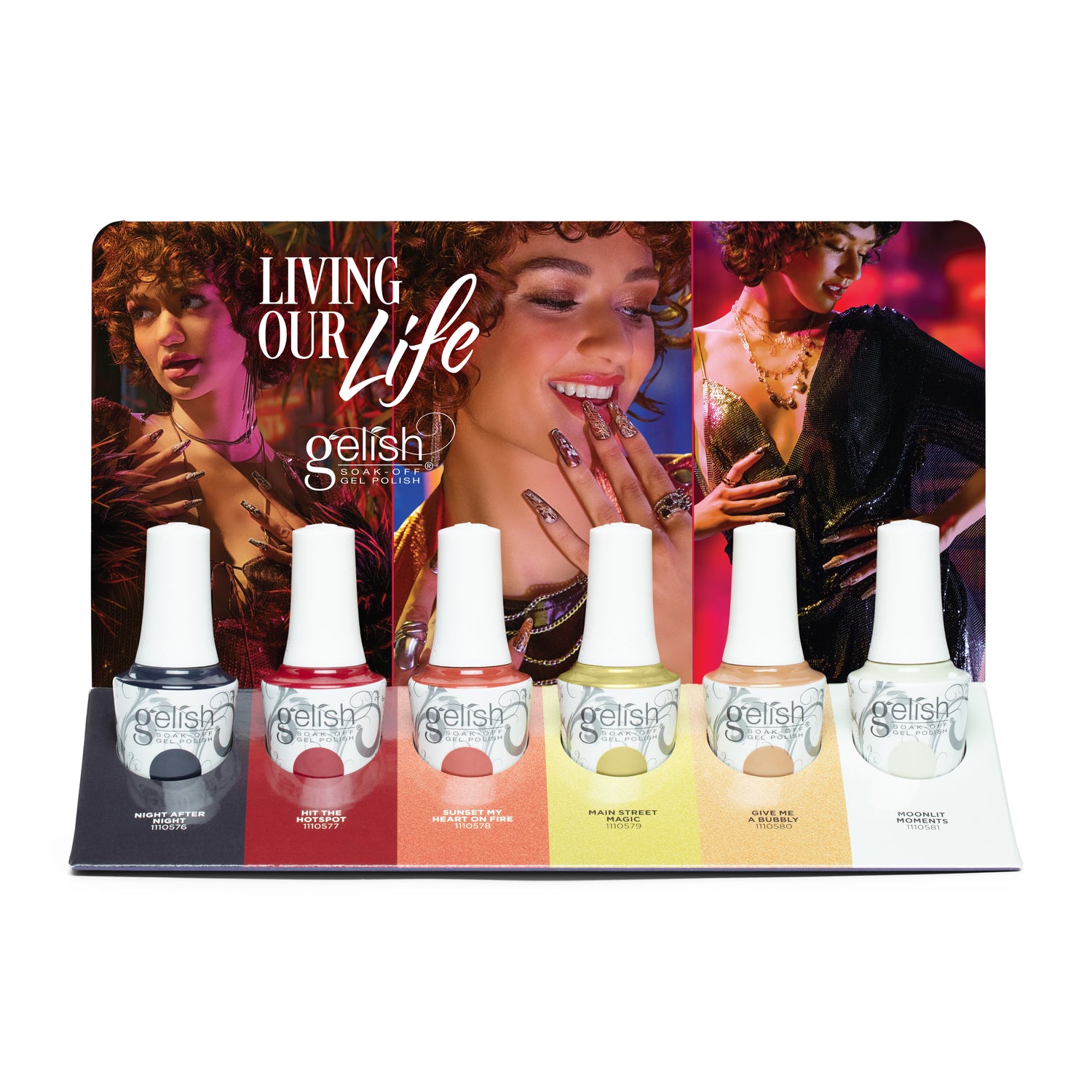 Exhibición de 6 esmaltes en gel Gelish Living Our Life Collection