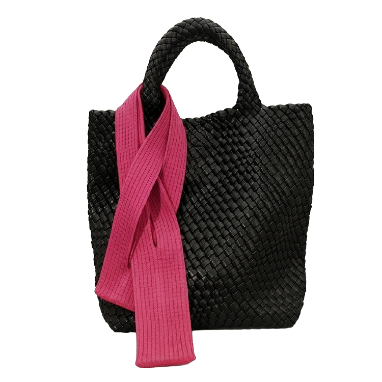 Cell Phone Pouch Knitted Crossbody -Fuchsia