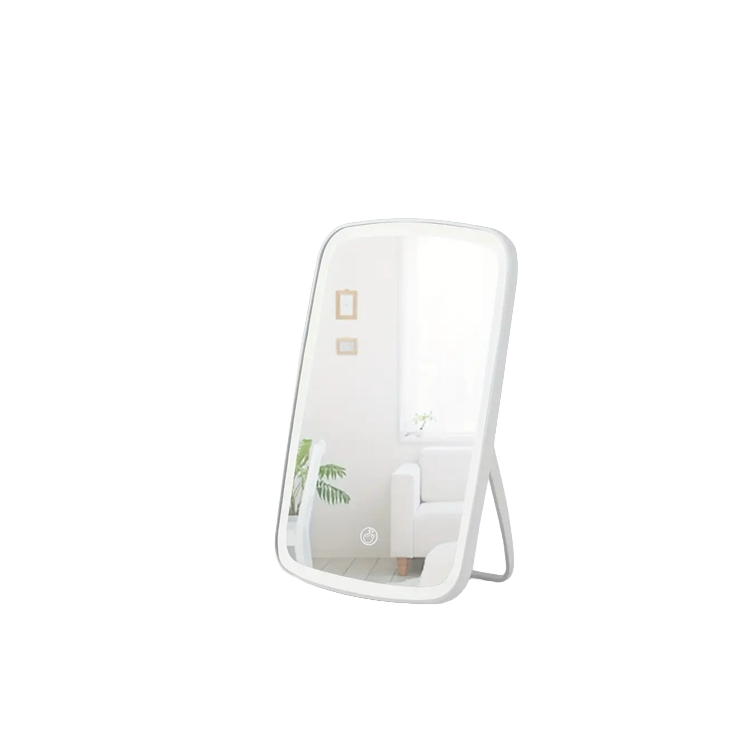 Portable Desktop LED Vanity Mirror – White