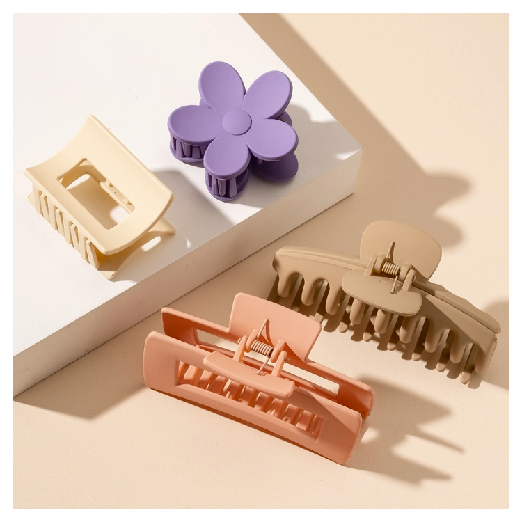 4pc Mixed Matte Claw Clip