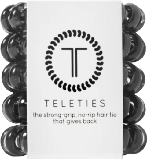 Teleties Hair Ties Jet Black