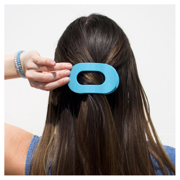 Teleties Round Flat Clip Summer Sky Collection - Medium - PinkPro Beauty Supply