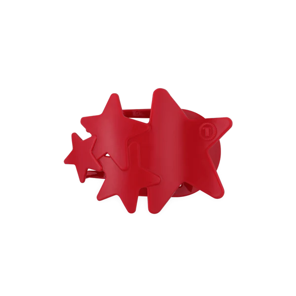 Teleties Flat Clip Medium Red Shooting Star