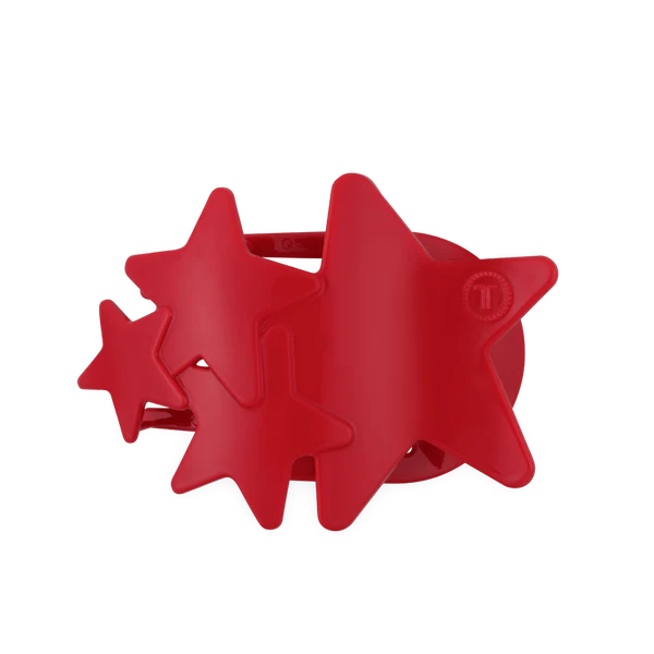 Teleties Flat Clip Large Red Shooting Star