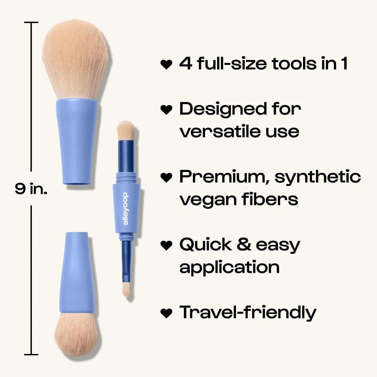 Alleyoop Overachiever 4-in-1 Makeup Brush