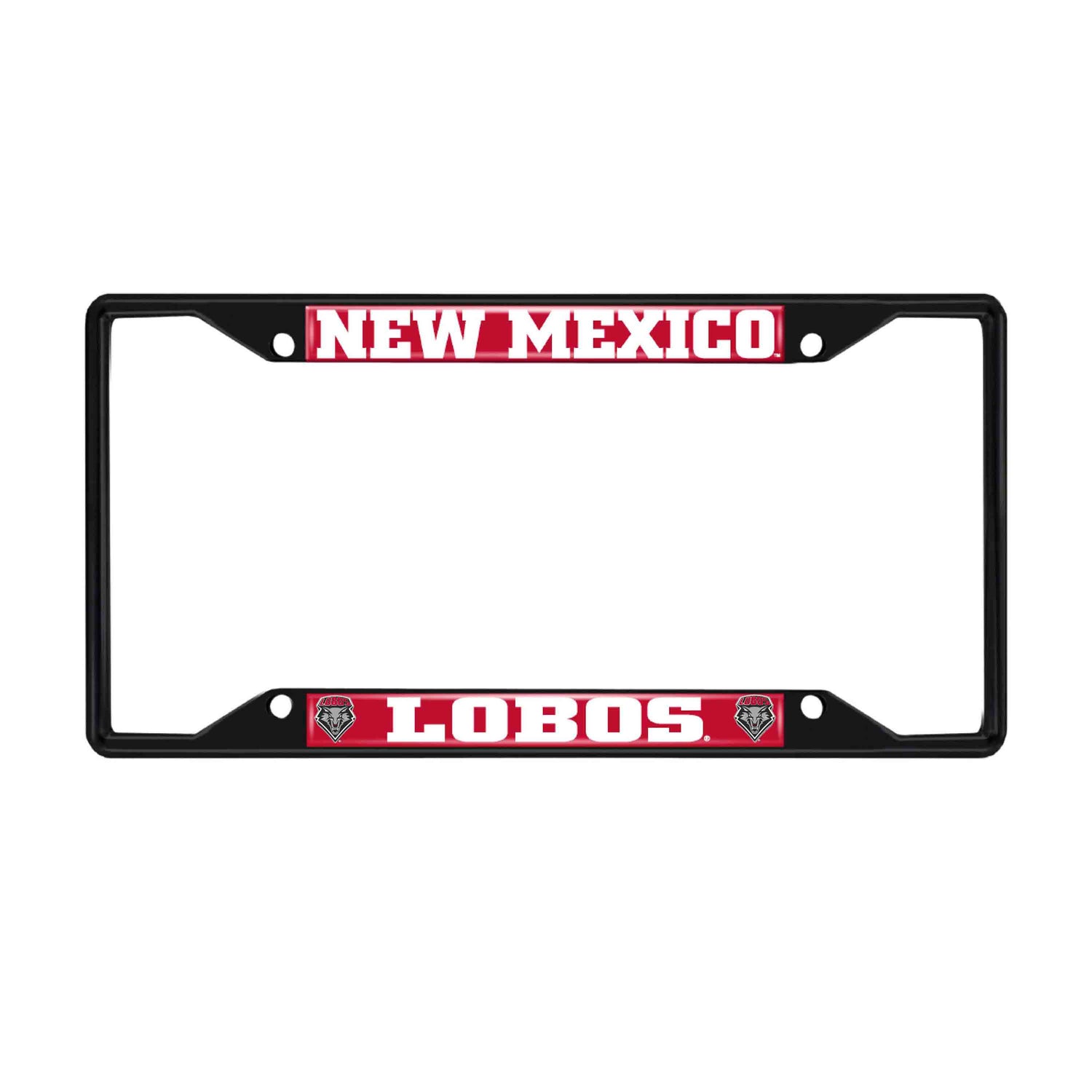 Fanmats New Mexico Lobos License Plate Frame - Black Fanmats