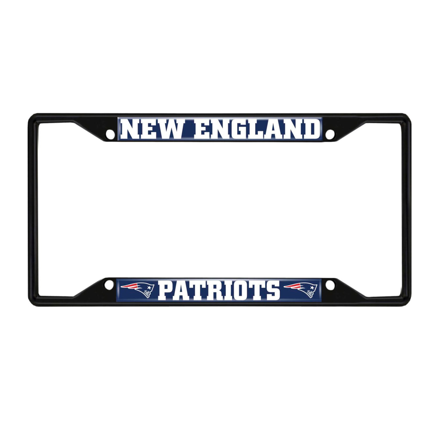 Fanmats New England Patriots License Plate Frame - Black