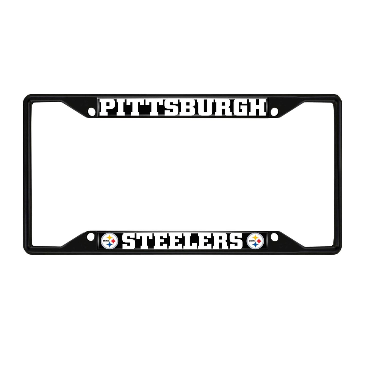 Fanmats Pittsburgh Steelers License Plate Frame - Black