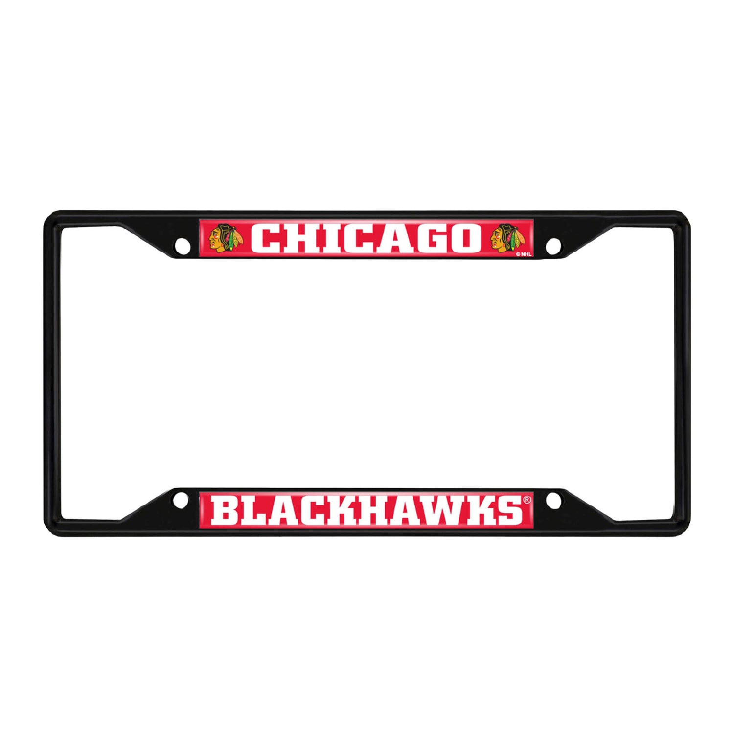 Fanmats Chicago Blackhawks License Plate Frame - Black