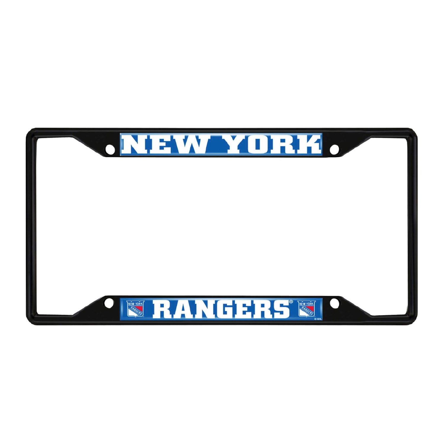 Fanmats NHL New York Rangers License Plate Frame - Black Fanmats