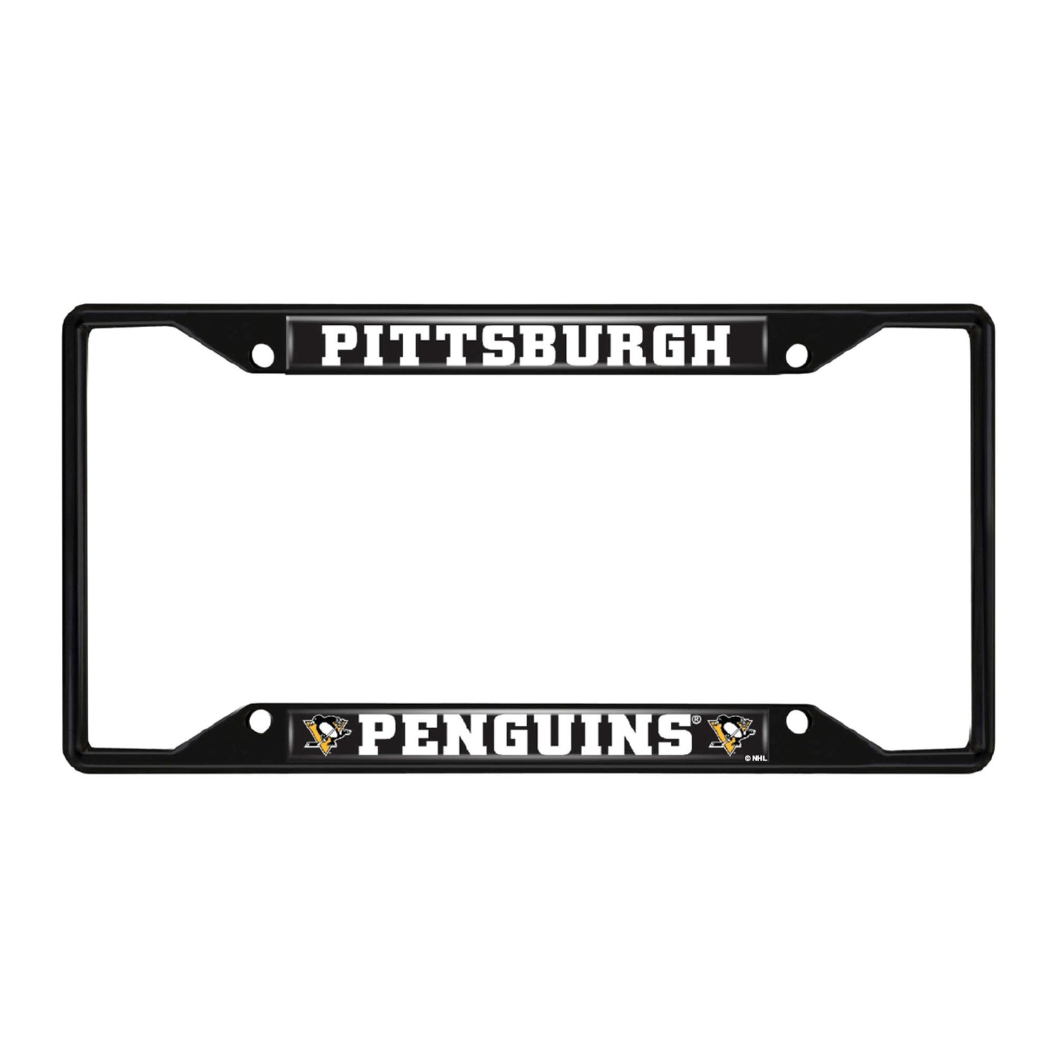 Fanmats NHL Pittsburgh Penguins License Plate Frame - Black