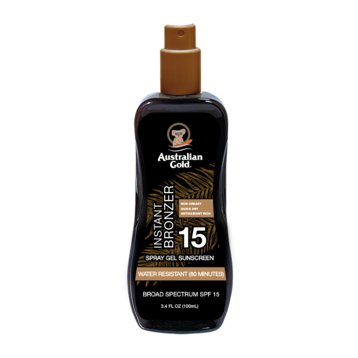 Australian Gold Spray Gel Bronzer SPF 15 - 3.4 oz. - PinkPro Beauty Supply