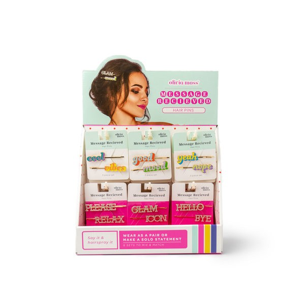 Olivia Moss Hair Pins - 24 Piece Display