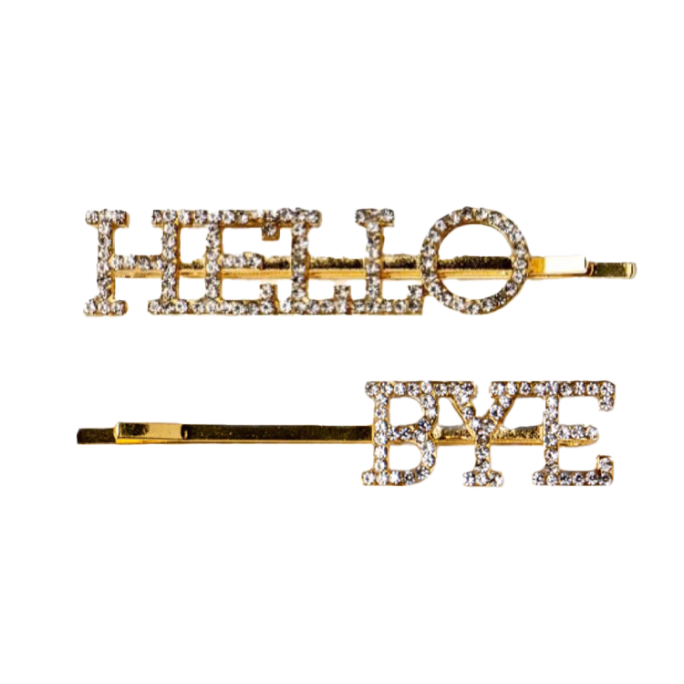 Olivia Moss Hair Pins - 2 Piece Hello Bye - PinkPro Beauty Supply