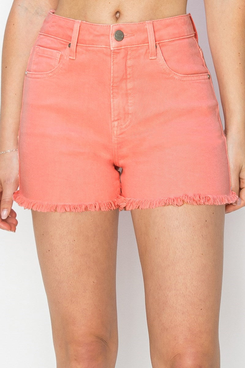 Risen Shorts High Rise Tummy Control Coral
