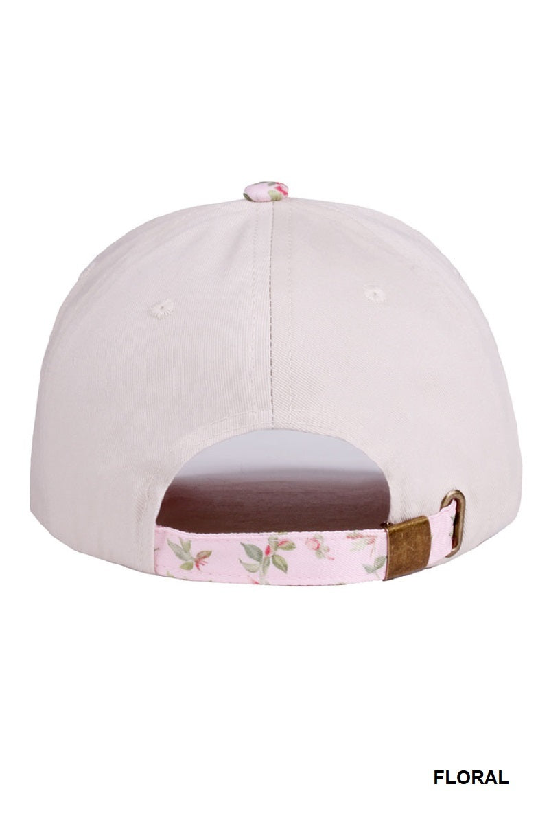 Trucker Hat God Is Good All The Time Two Tone Canvas Floral