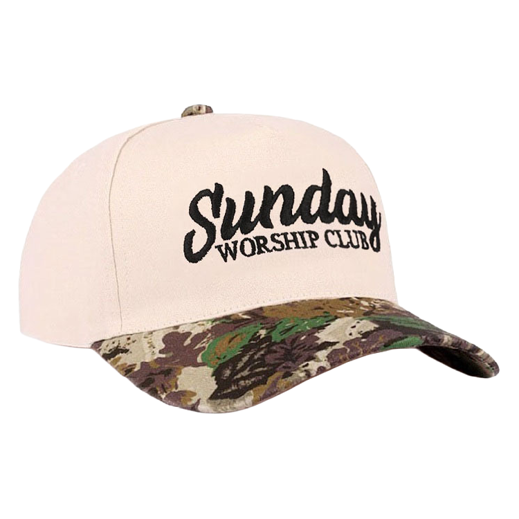 Zenana Cap Two Tone Sunday Worship Club Camo
