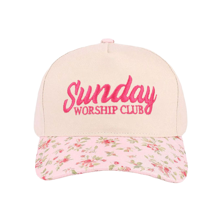Zenana Cap Two Tone Sunday Worship Club Floral