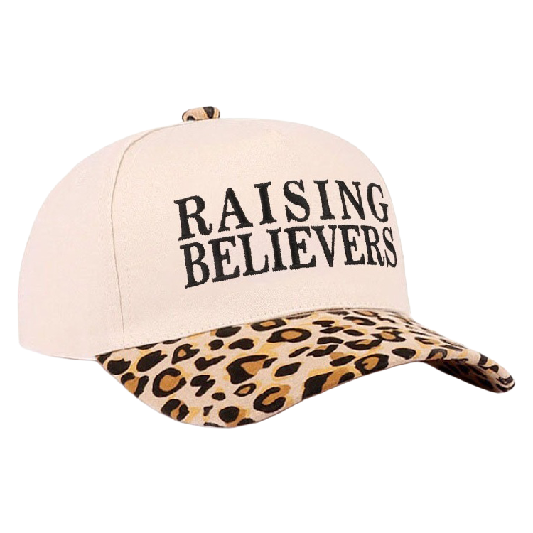 Zenana Cap Two Tone Raising Believers Leopard