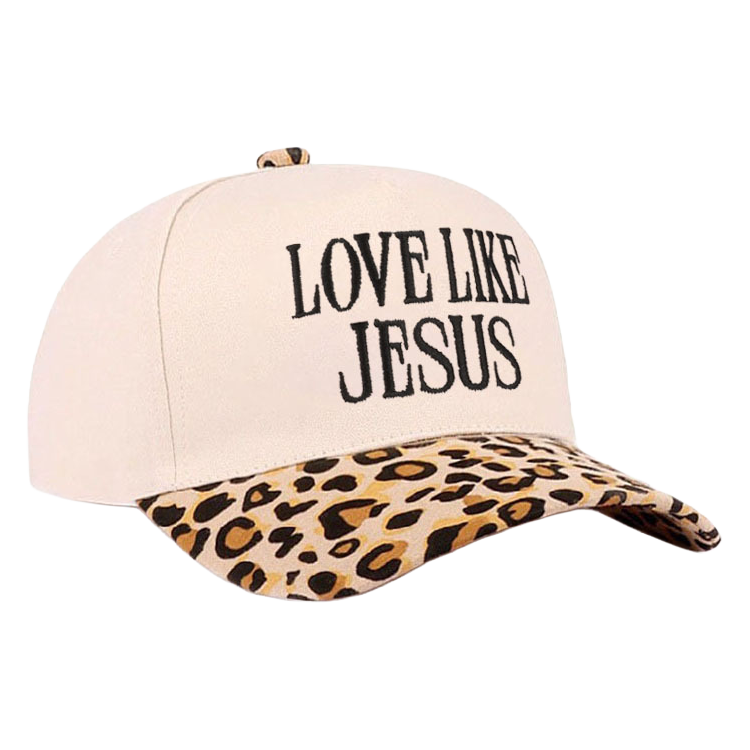 Zenana Cap Two Tone Love Like Jesus-Leopard
