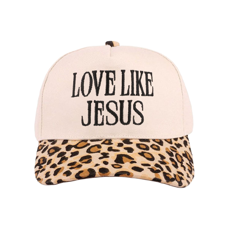 Zenana Cap Two Tone Love Like Jesus-Leopard