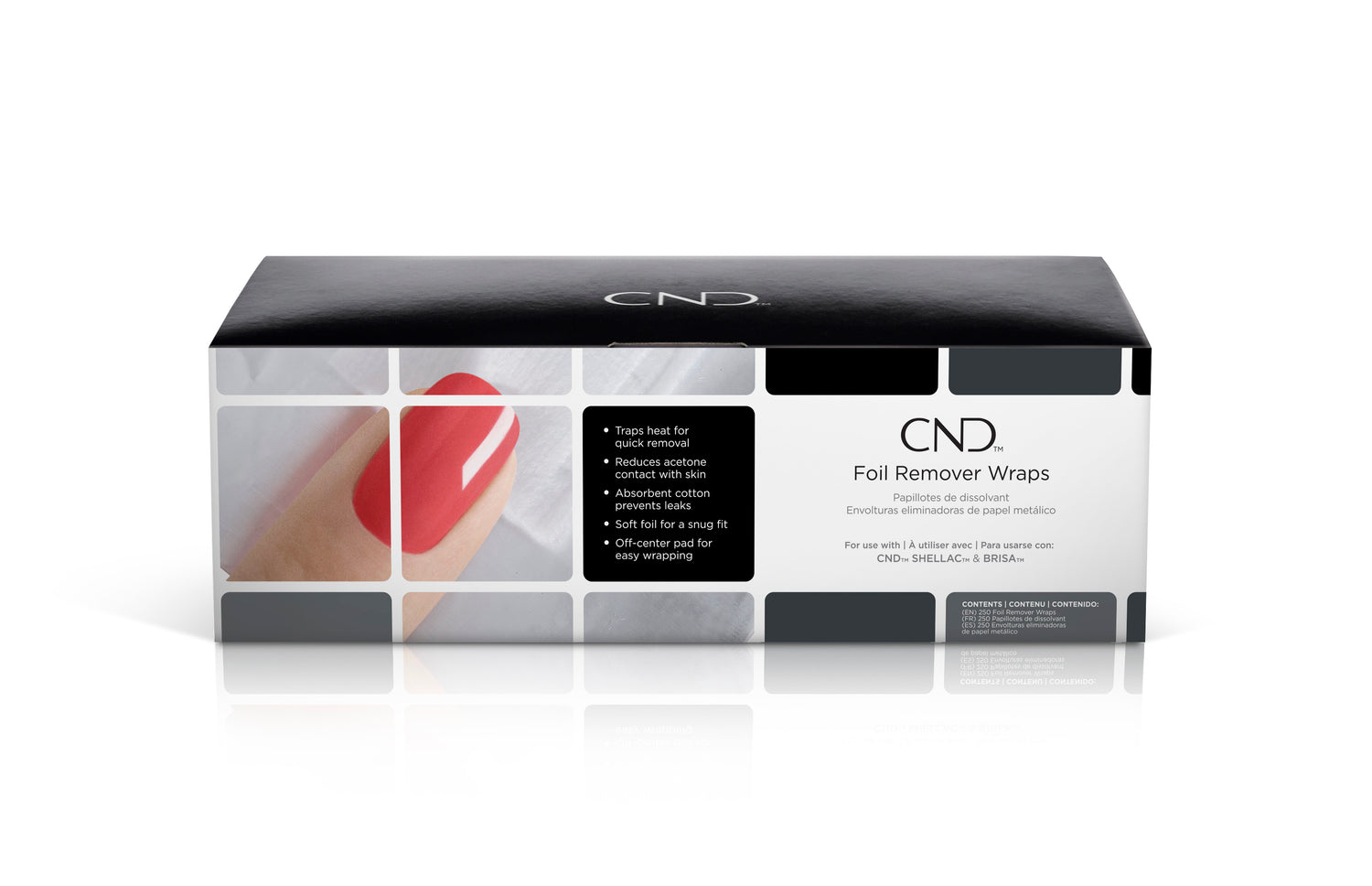 CND Foil Remover Wraps - 250 Pack