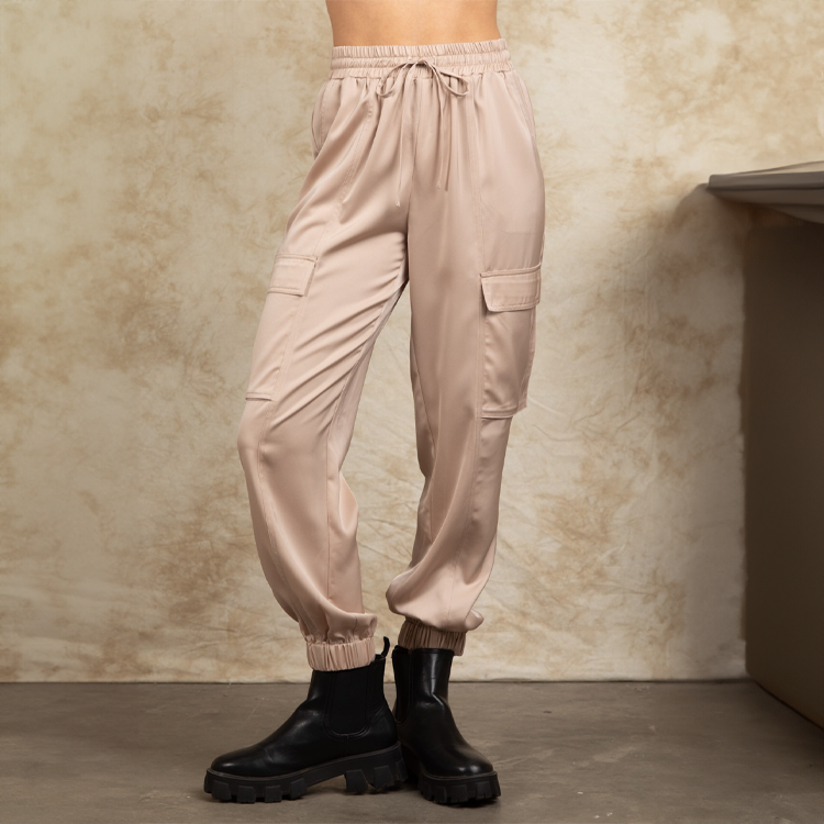 Joggers High Waisted Champagne