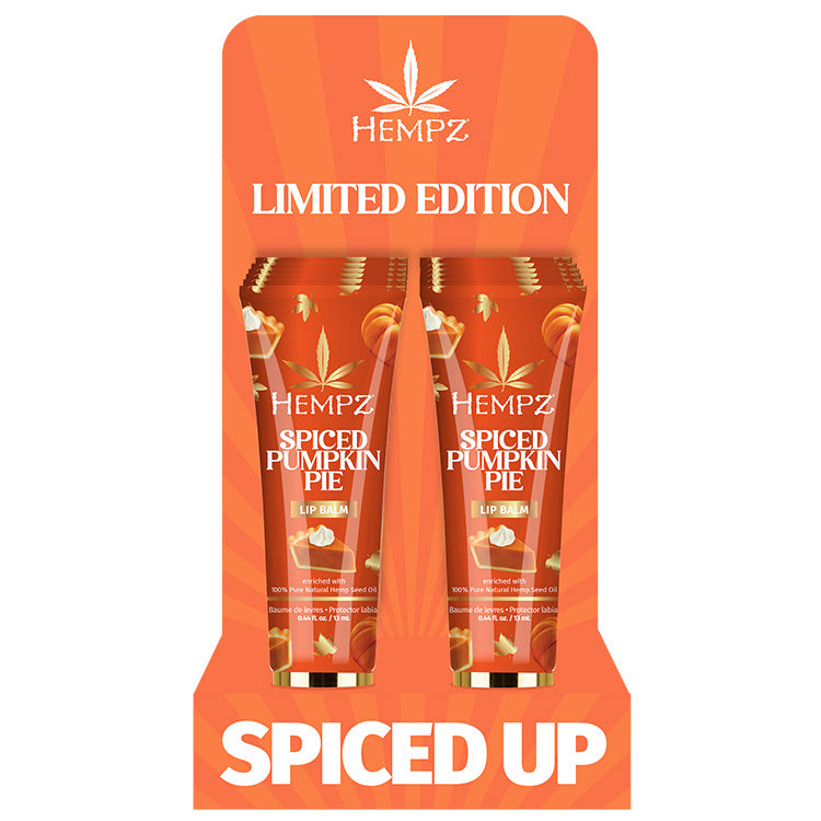 Exhibición de labios de calabaza especiada Spice It Up de Hempz
