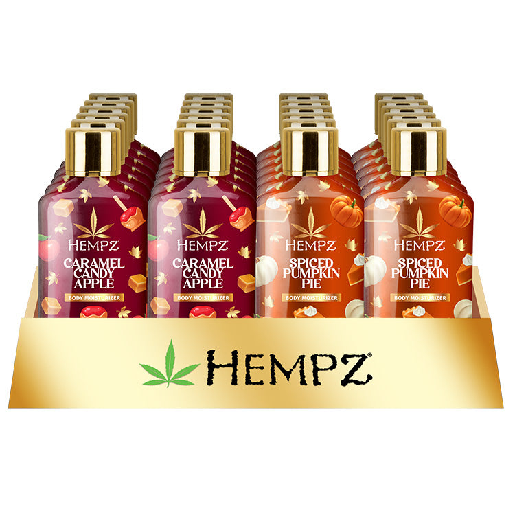 Exhibición de mini golosinas de otoño de Hempz