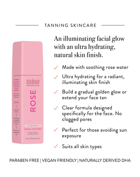 MineTan Rose Illuminating Facial Tan Mist MineTan