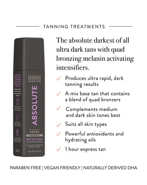 MineTan Absolute Self Tan Foam 6.7 oz. MineTan