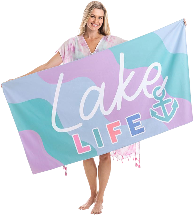 Lake Life Quick Dry Beach Towel