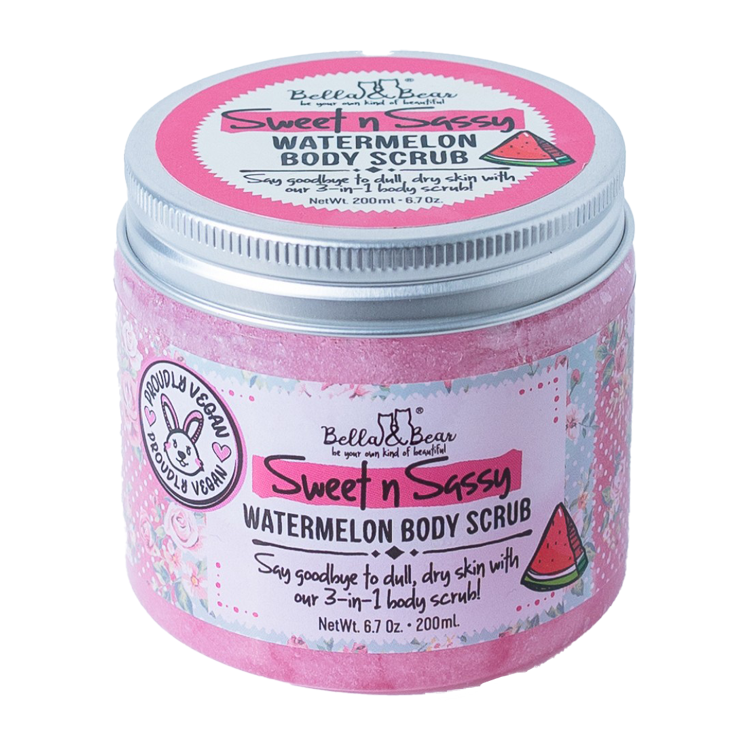 Bella & Bear Body Scrub Watermelon 6.7 oz. - PinkPro Beauty Supply