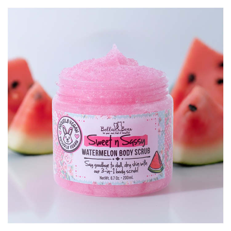 Bella & Bear Body Scrub Watermelon 6.7 oz. - PinkPro Beauty Supply