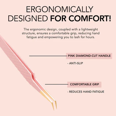 Kiara Sky 45° Angle Tweezer - Pink