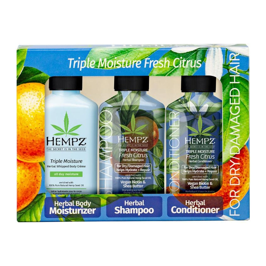 Hempz Mini Triple Moisture Shampoo Trio