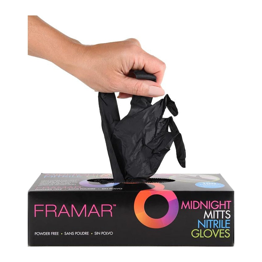Framar Pink Paws Nitrile Coloring Gloves in 3 sizes