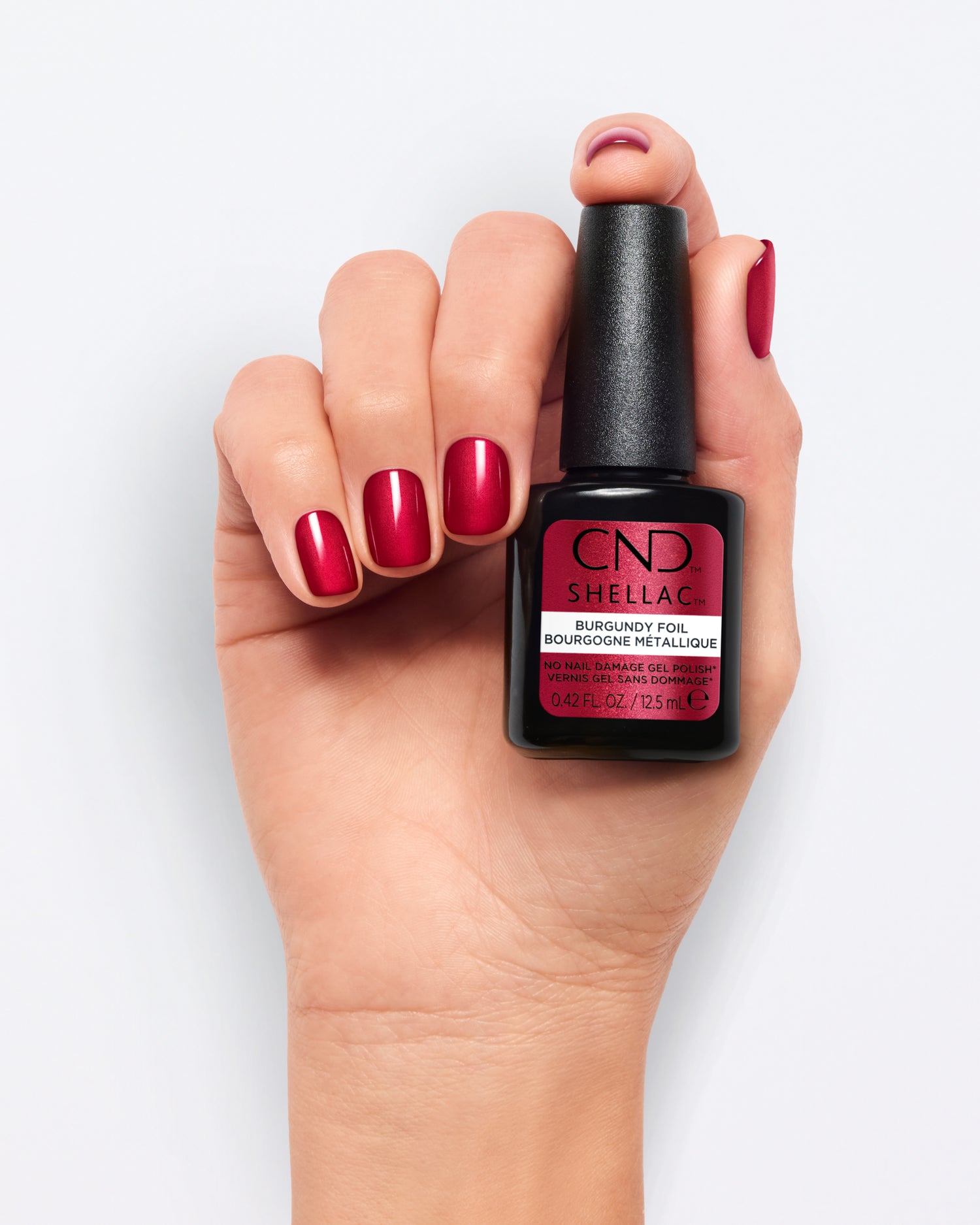 **Pre Order** CND Shellac Retro Refresh - Burgundy Foil #491 .42 oz.