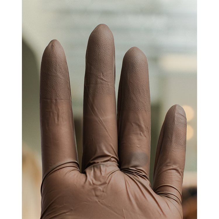 Framar Mocha Mittens Nitrile Gloves Medium 100 Pack