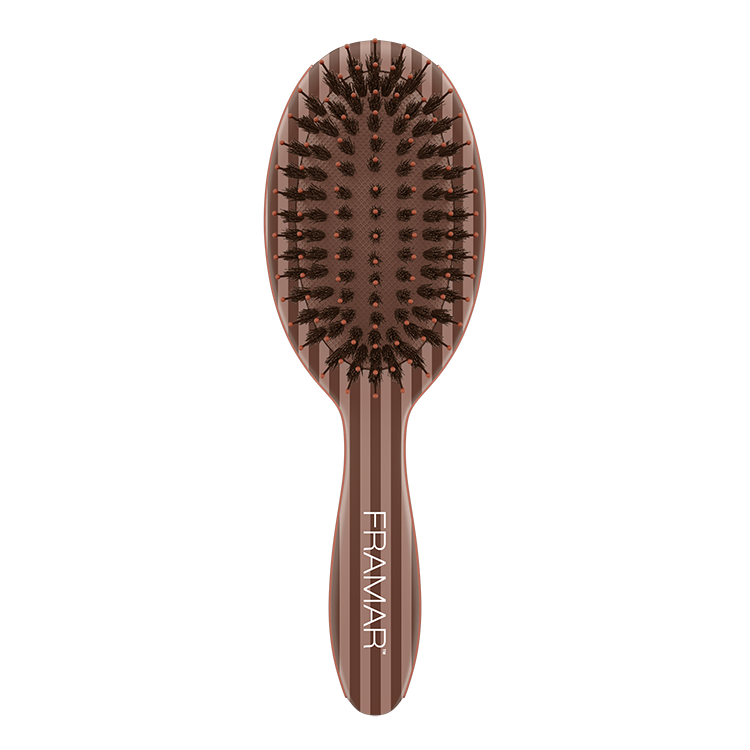 Framar Mini Polish Brush Stripes Chocolate