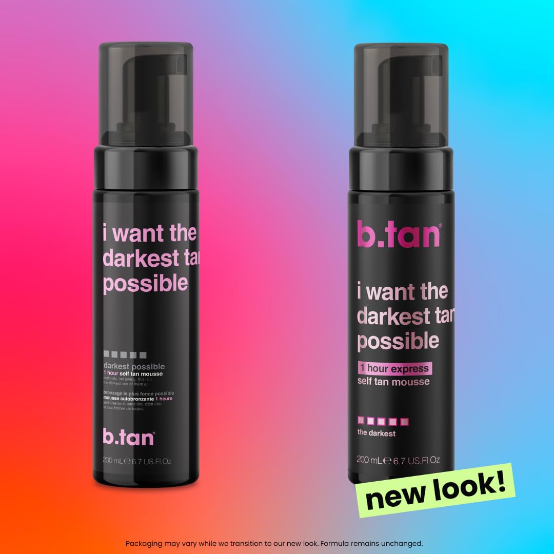 B.Tan I Want The Darkest Tan Possible Self Tan Mousse 6.7 oz.