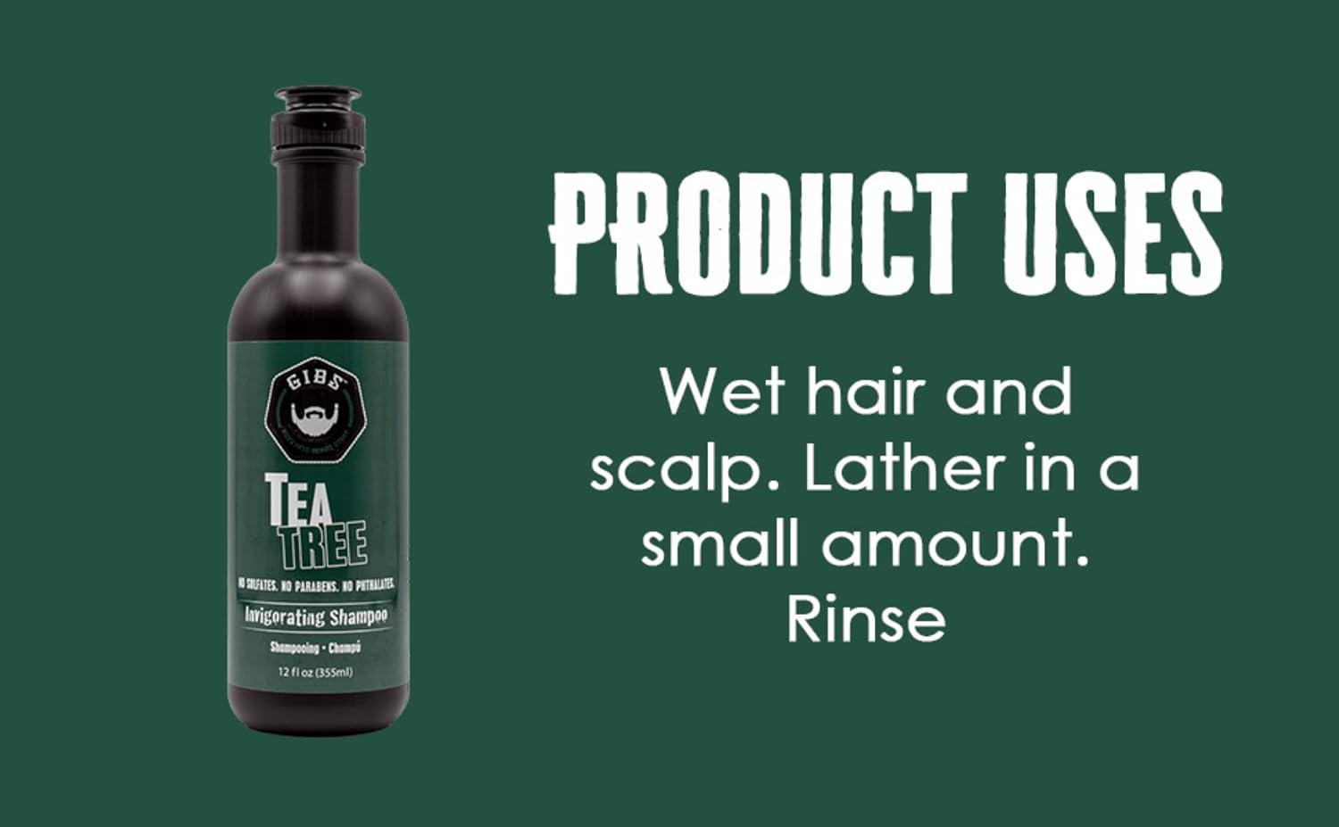 Gibs Tea Tree Invigorating Shampoo 12 oz.