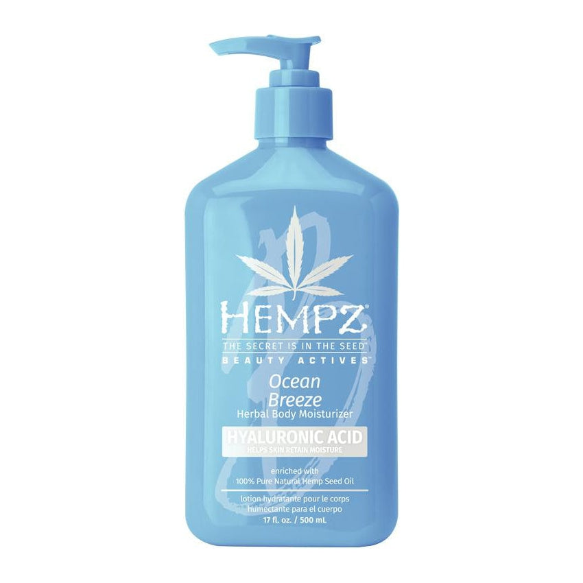 Hidratante corporal a base de hierbas con ácido hialurónico Hempz Ocean Breeze