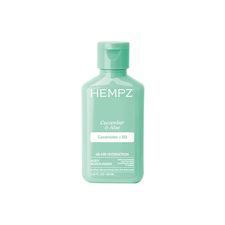 Ceramidas de pepino y aloe Hempz + Hidratante corporal a base de hierbas B3