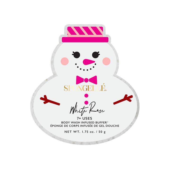 Spongelle Snowman White Rose White