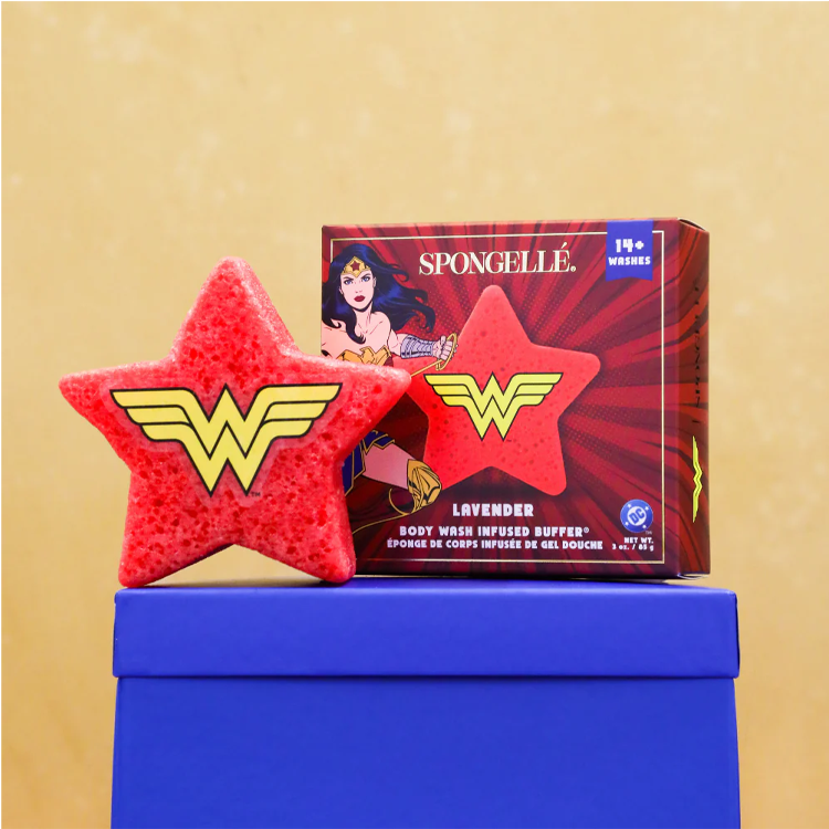 Spongelle Wonder Woman Lavender Body Buffer - DC Superhero