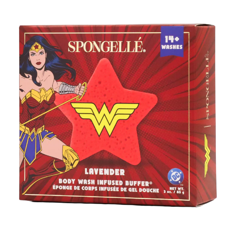 Spongelle Wonder Woman Lavender Body Buffer - DC Superhero