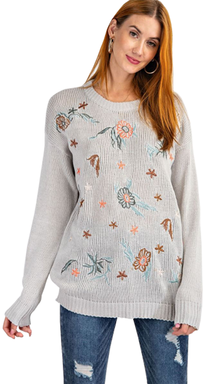 Easel Embroidered Sweater