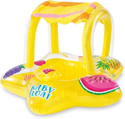 Intex Pool Inflatable Shaded Canopy Starfish Lounger Baby Toddler Safety Raft