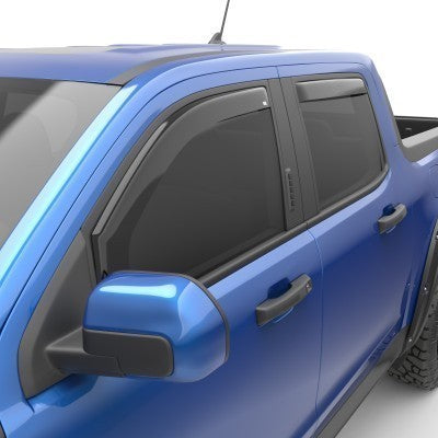 EGR 573591 In-Channel Window Visors Front & Rear Set Dark Smoke Crew Cab Cab 22-25 Ford Maverick